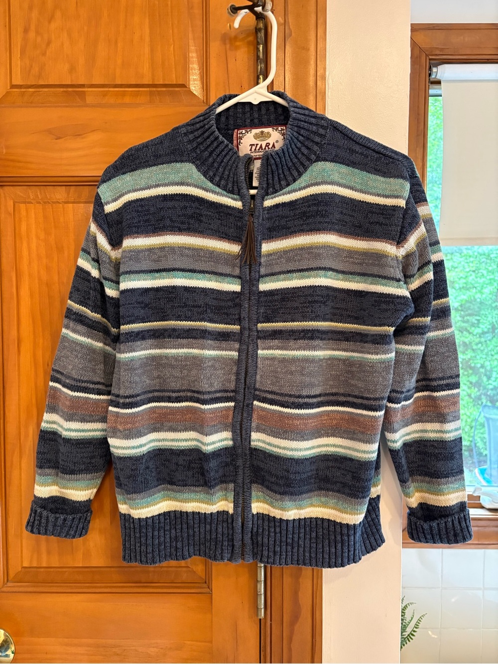 Vintage Tiara striped zip cardigan - excellent condition
